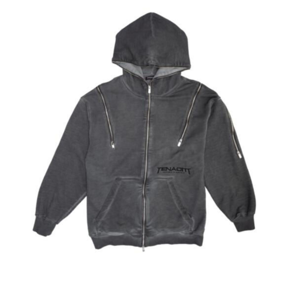 Gray Tenacity Zip-Up Hoodie
